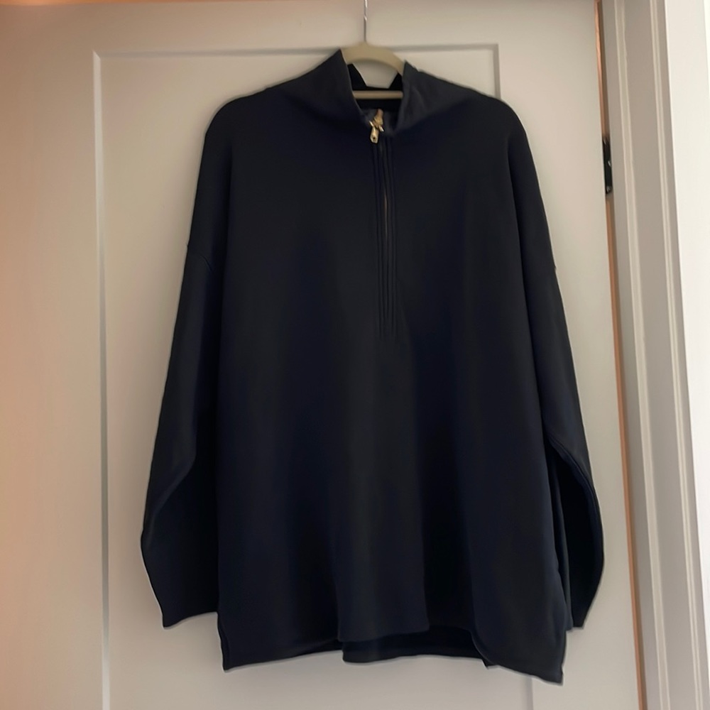 NWT J Crew University Terry Long Half-Zip Tunic